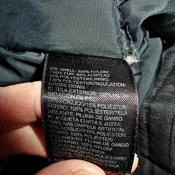 The North Face Women's Hyvent Goose Down Hooded Parka Coat Jacket in Black - Picture 13 of 16